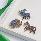 Rhinestone Elephant Brooch PA3260