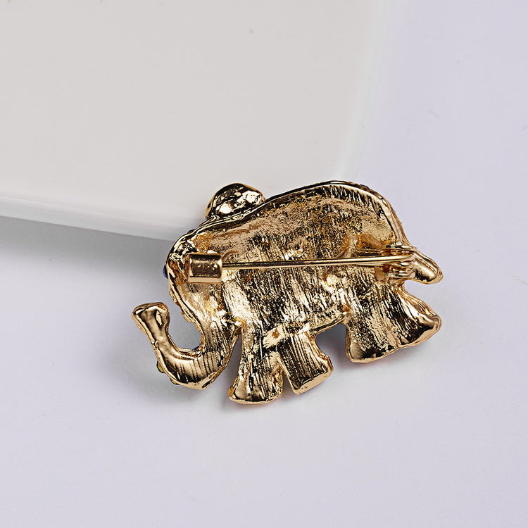 Rhinestone Elephant Brooch PA3260