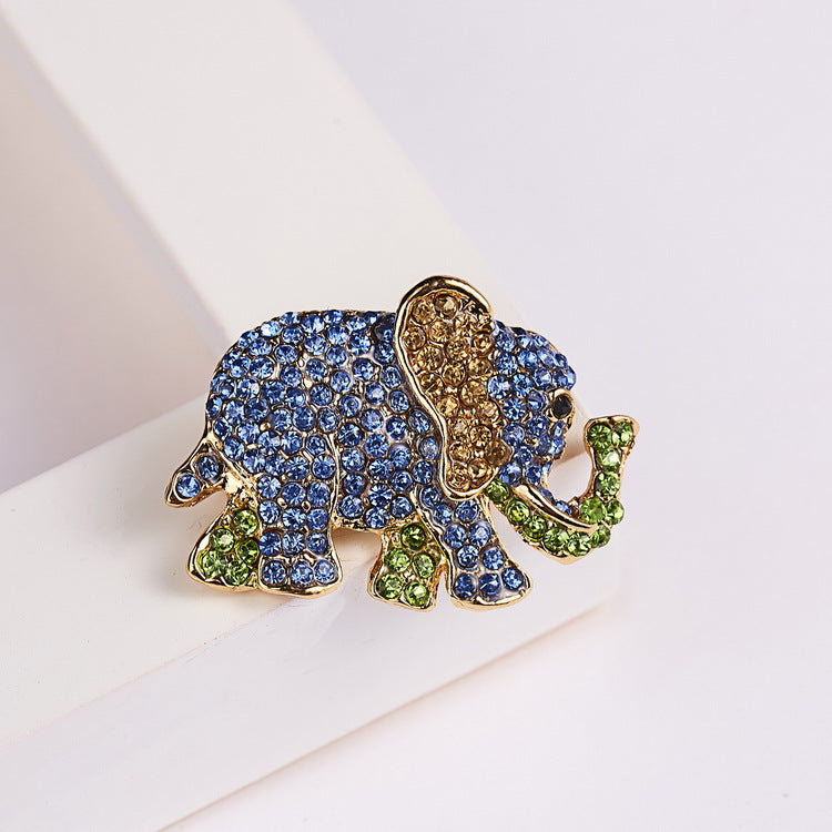 Rhinestone Elephant Brooch PA3260