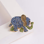Rhinestone Elephant Brooch PA3260