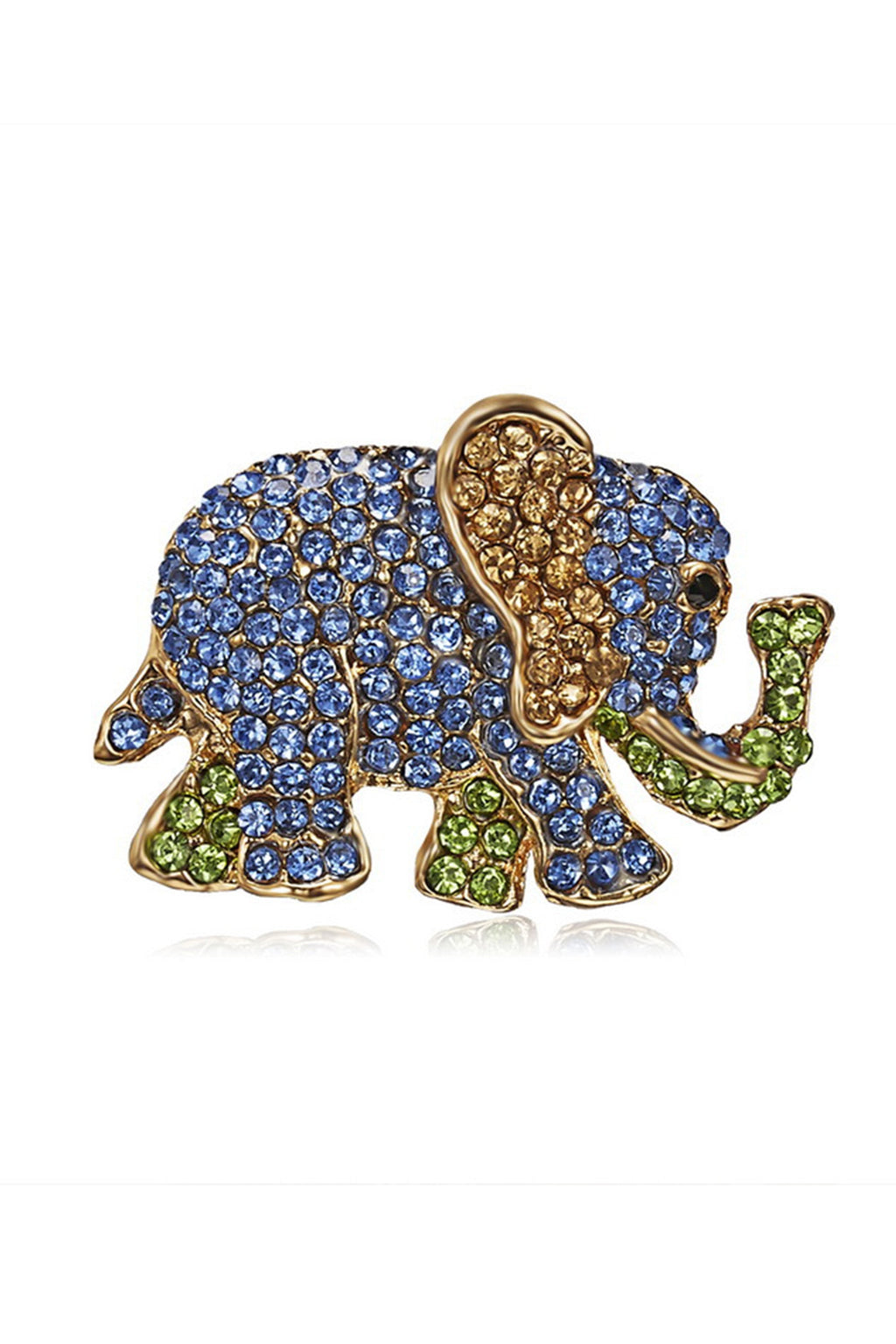 Rhinestone Elephant Brooch PA3260