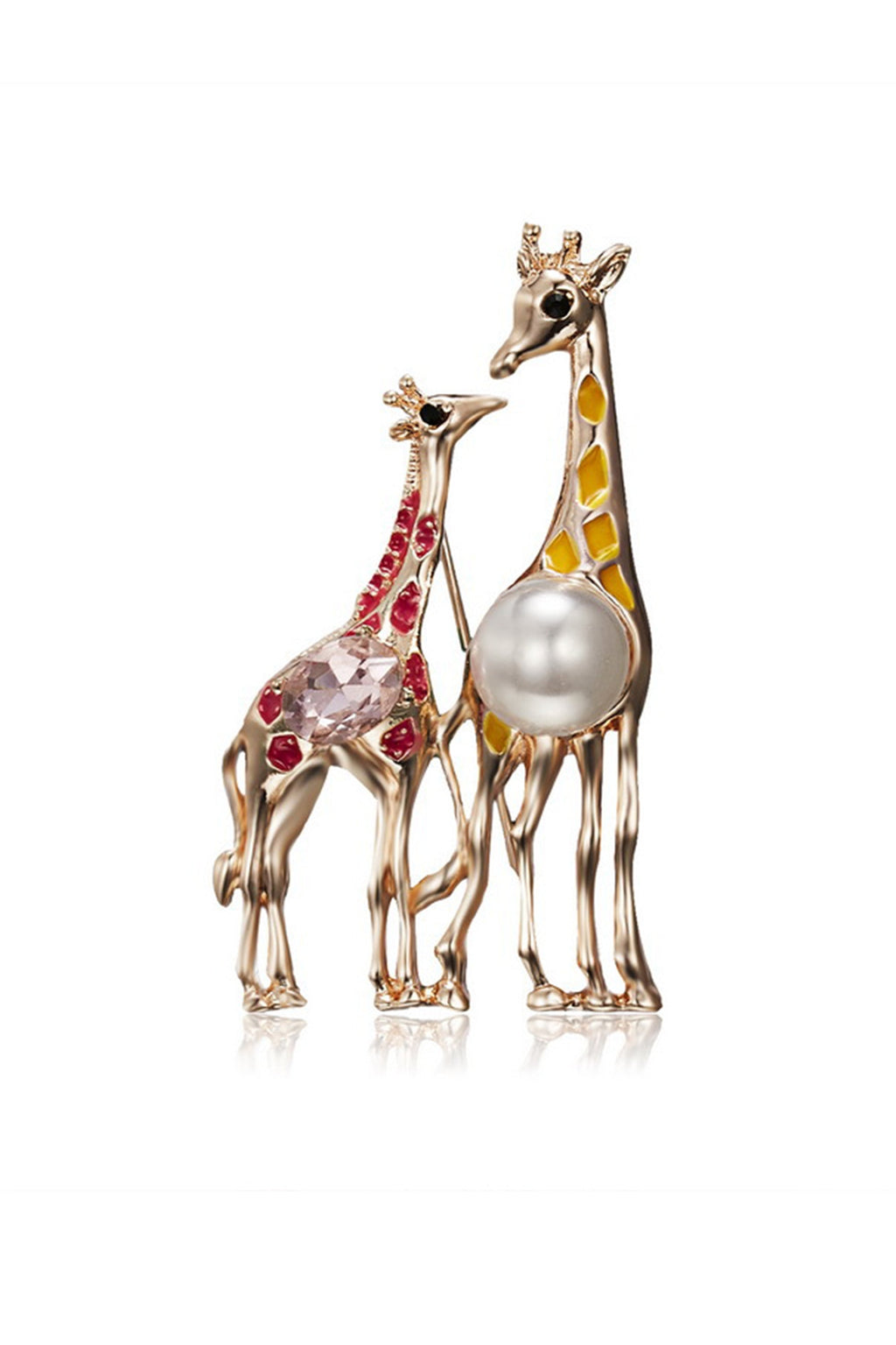 Alloy Two Giraffe Brooch PA3261