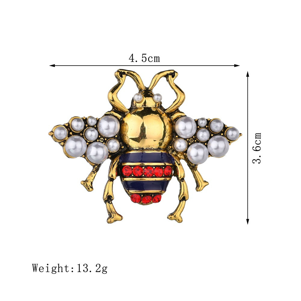 Bee Alloy Pearl Brooches PA3268