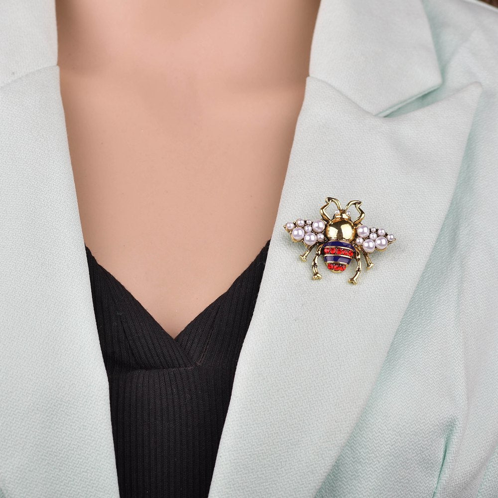 Bee Alloy Pearl Brooches PA3268