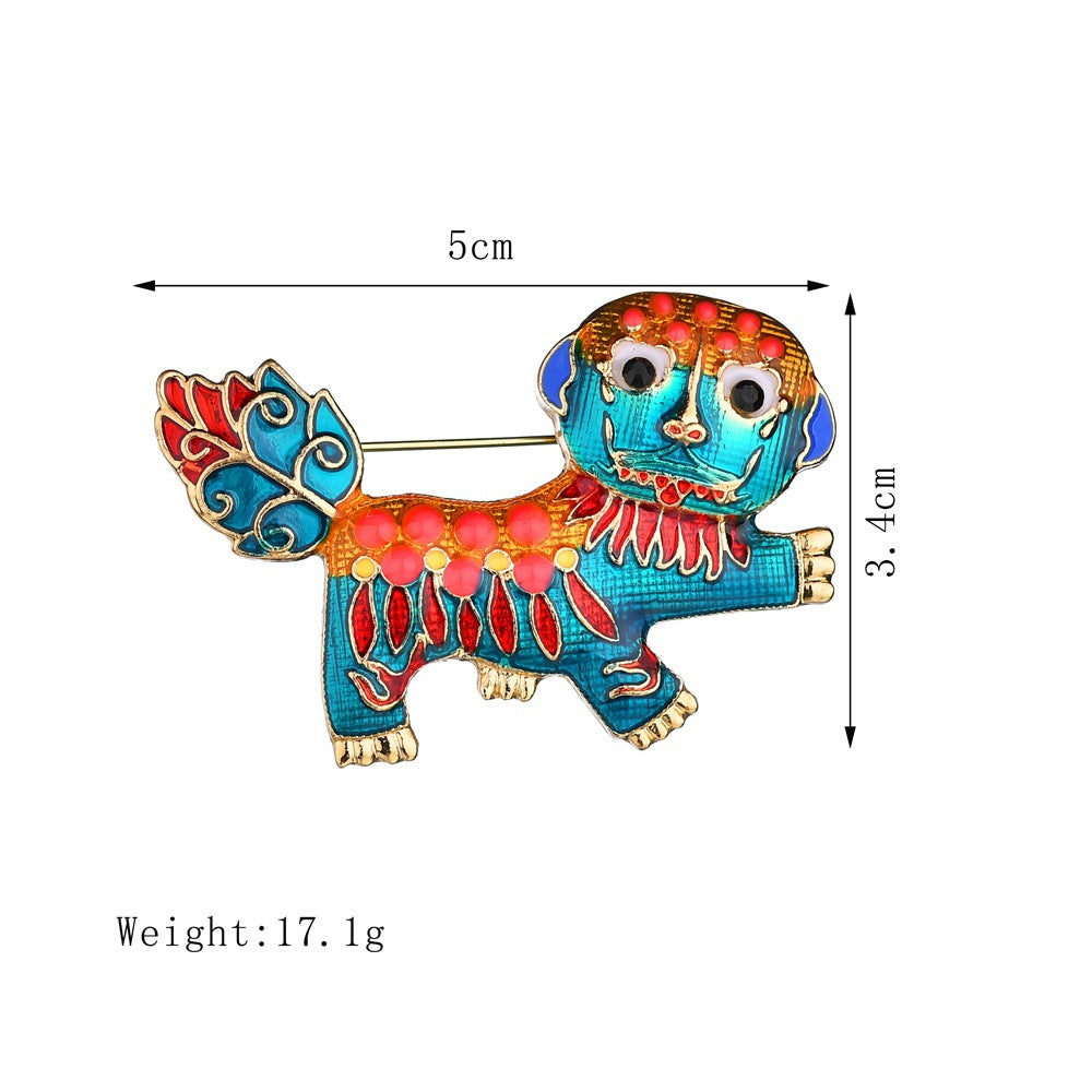 Chinese Lion Dance Brooches PA3269