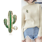 Rhinestone Cactus Brooch PA3276 - view 3