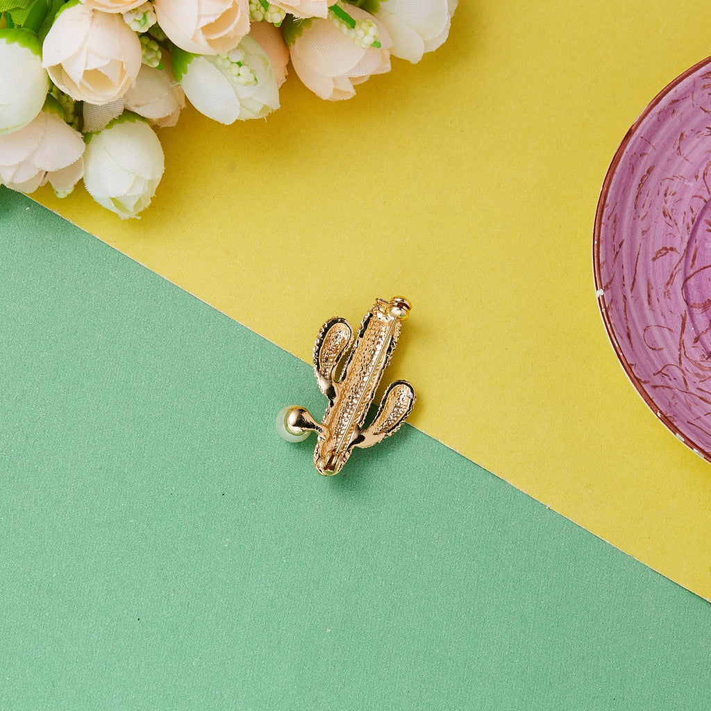 Rhinestone Cactus Brooch PA3276 - view 4