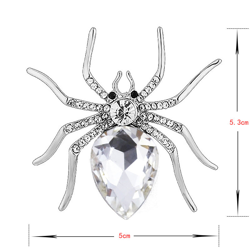 Spider Alloy Rhinestone Brooch PA3294