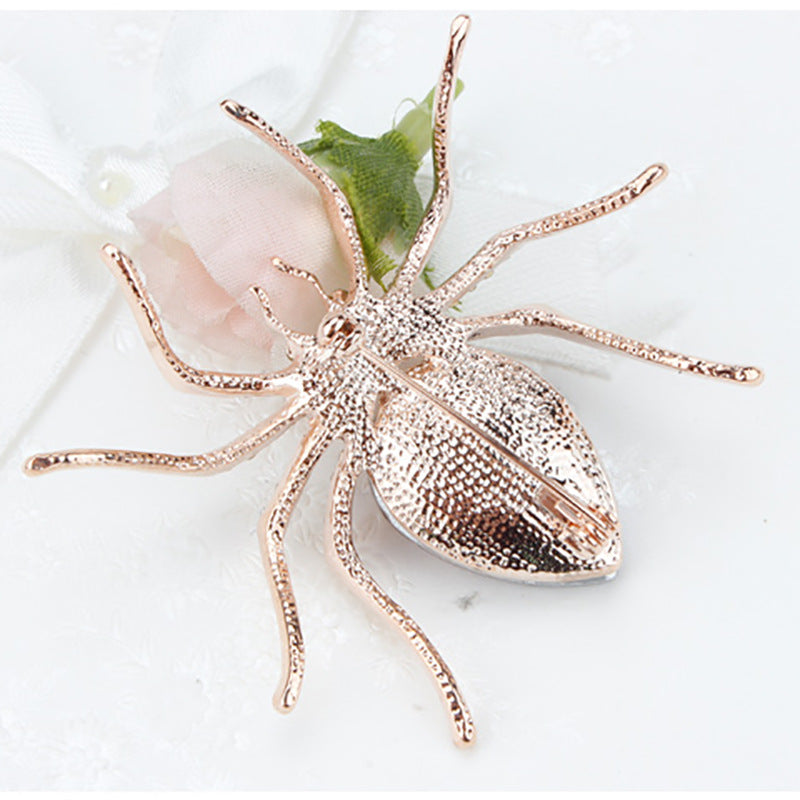 Spider Alloy Rhinestone Brooch PA3294