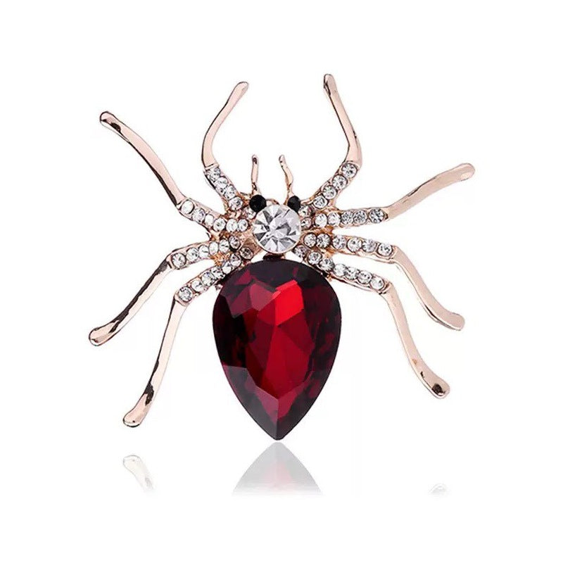 Spider Alloy Rhinestone Brooch PA3294