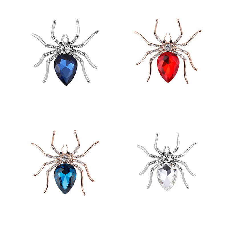 Spider Alloy Rhinestone Brooch PA3294