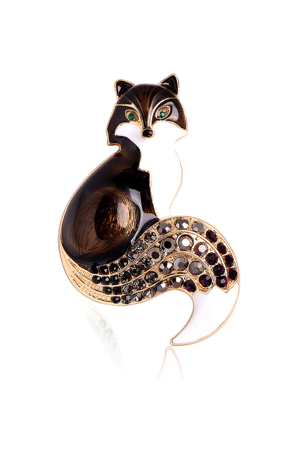 Fox Rhinestone Brooch PA3305