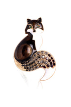 Fox Rhinestone Brooch PA3305