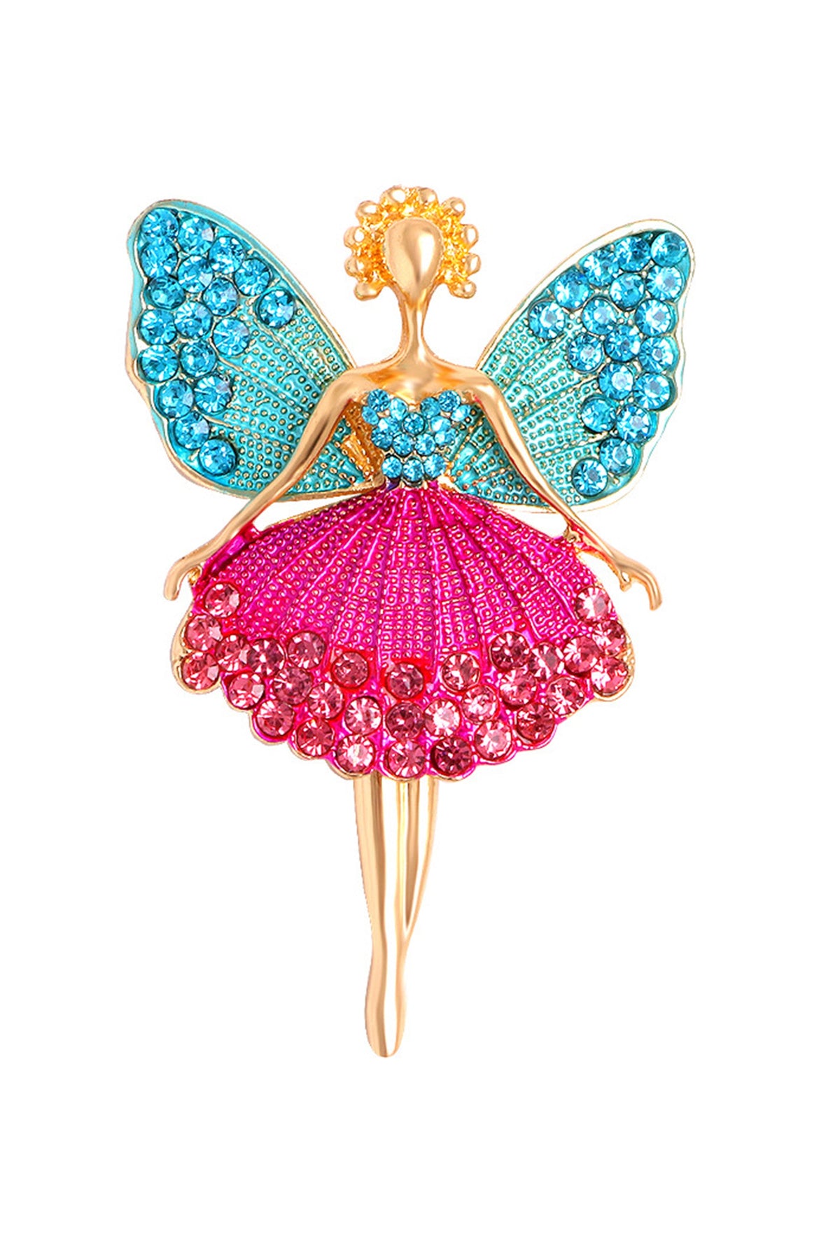 Butterfly Alloy Rhinestone Brooch PA3309 - view 3