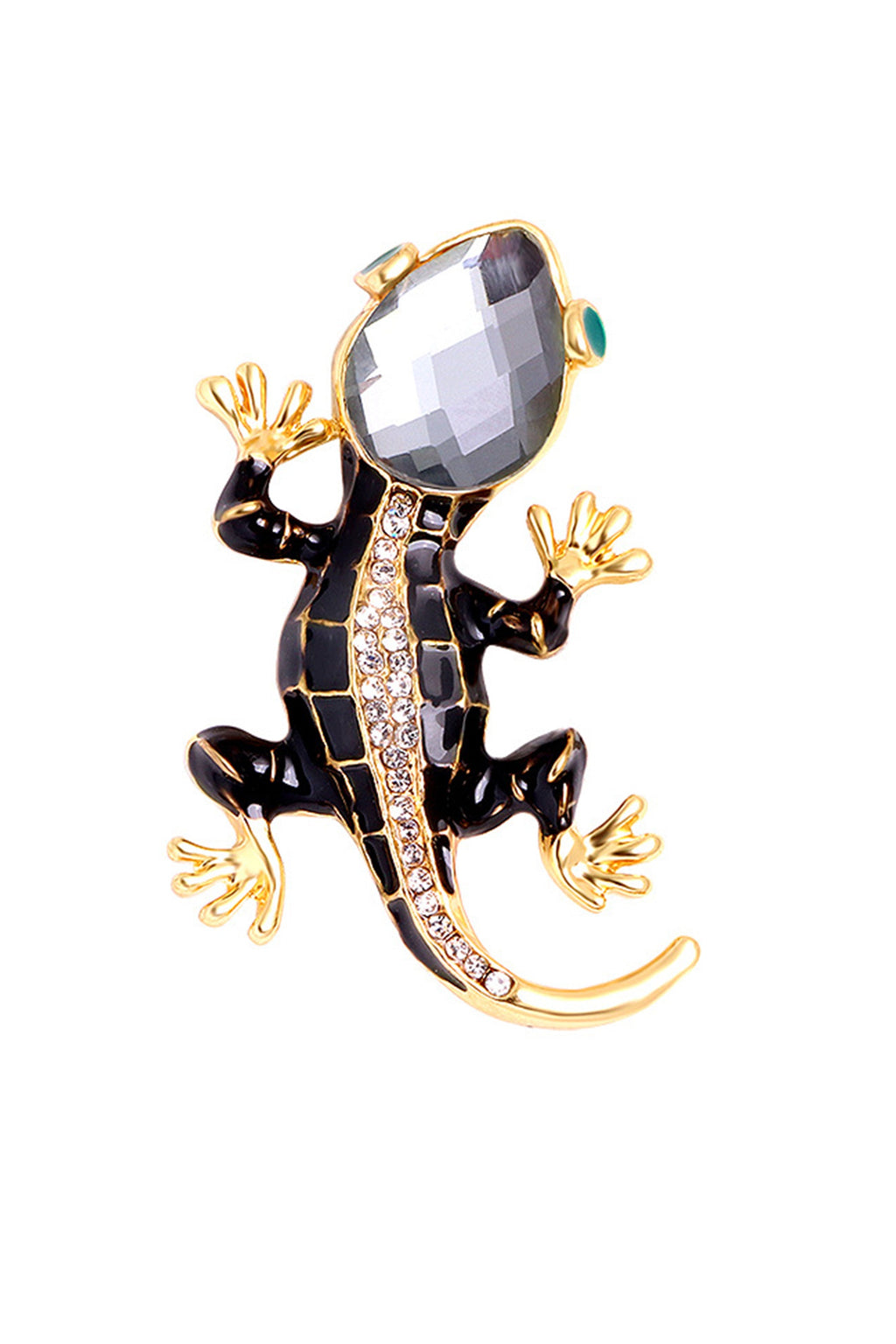 Lizard Rhinestone Brooch PA3314