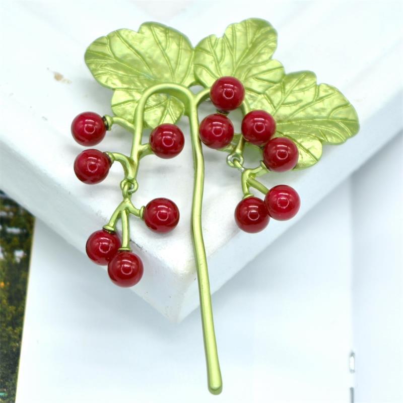 Cherry Alloy Brooch PA3324