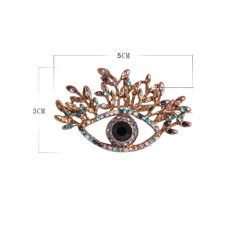 Evil Eye Rhinestone Brooch PA3328
