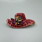 Hat Rhinestone Brooch PA3332
