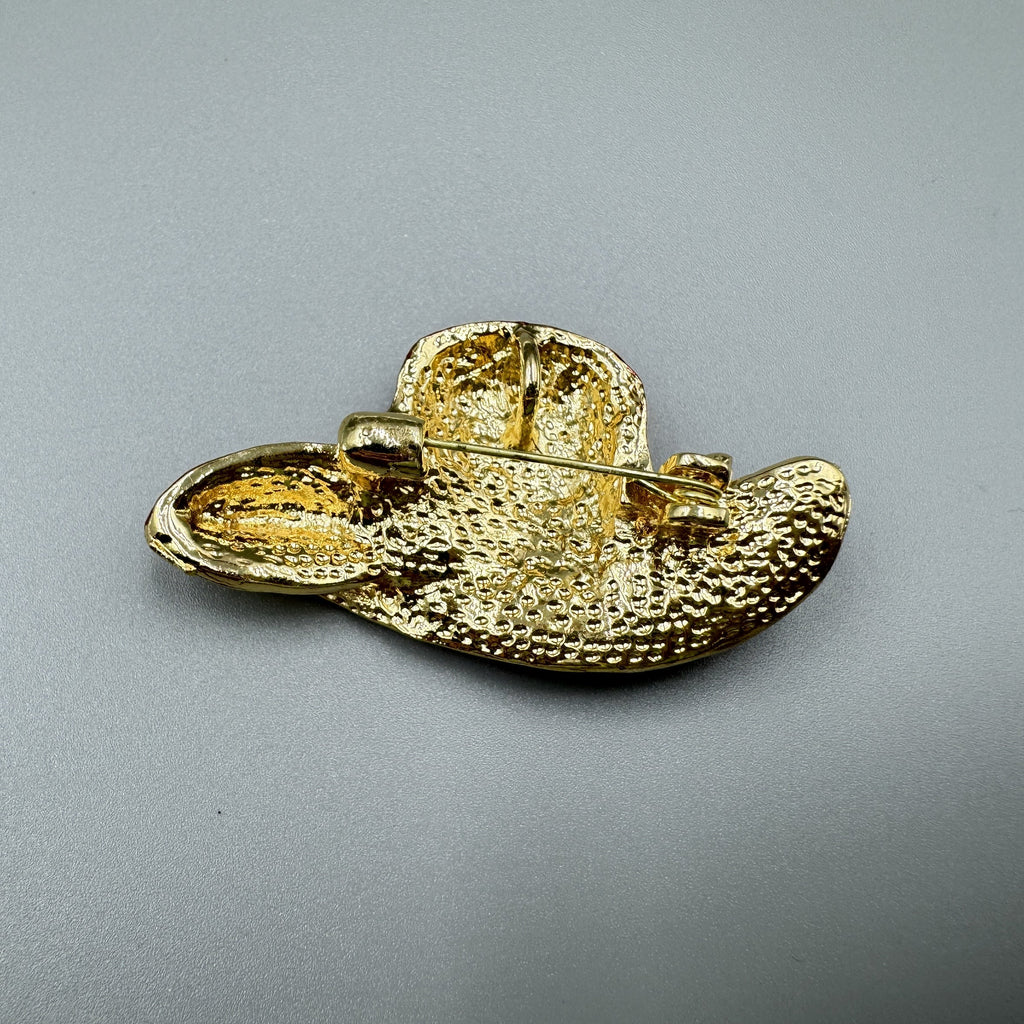 Hat Rhinestone Brooch PA3332