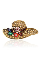 Hat Rhinestone Brooch PA3332
