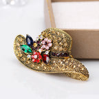Hat Rhinestone Brooch PA3332