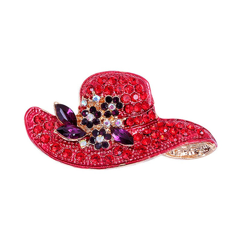 Hat Rhinestone Brooch PA3332