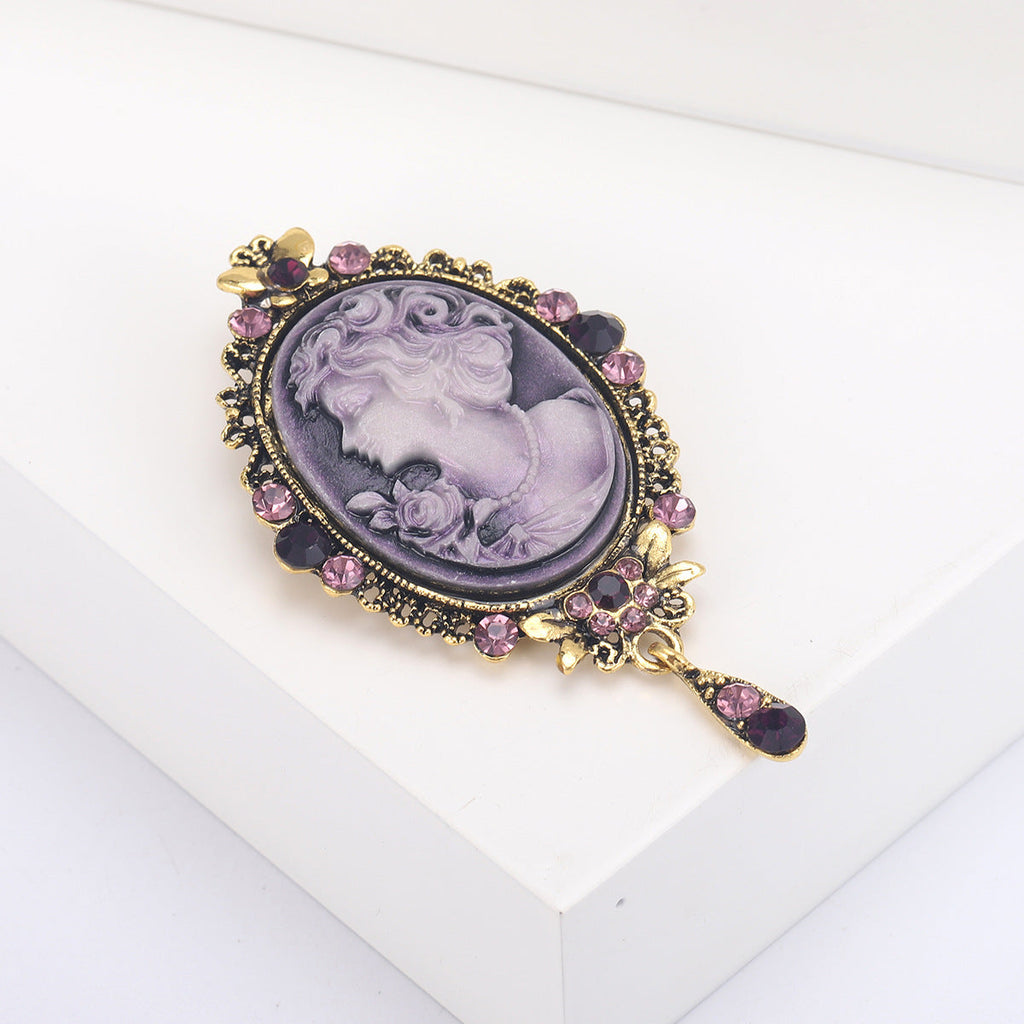Baroque Portrait Brooch PA3344
