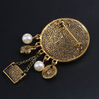 Pearl Portrait Tassel Brooch PA3347