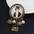 Pearl Portrait Tassel Brooch PA3347