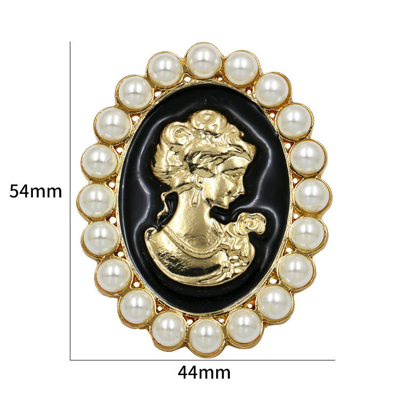 Baroque Portrait Brooch PA3348