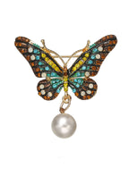 Butterfly Rhinestone Brooch PA3360