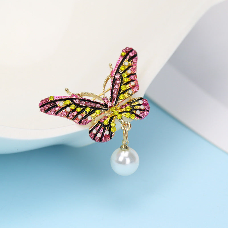 Butterfly Rhinestone Brooch PA3360