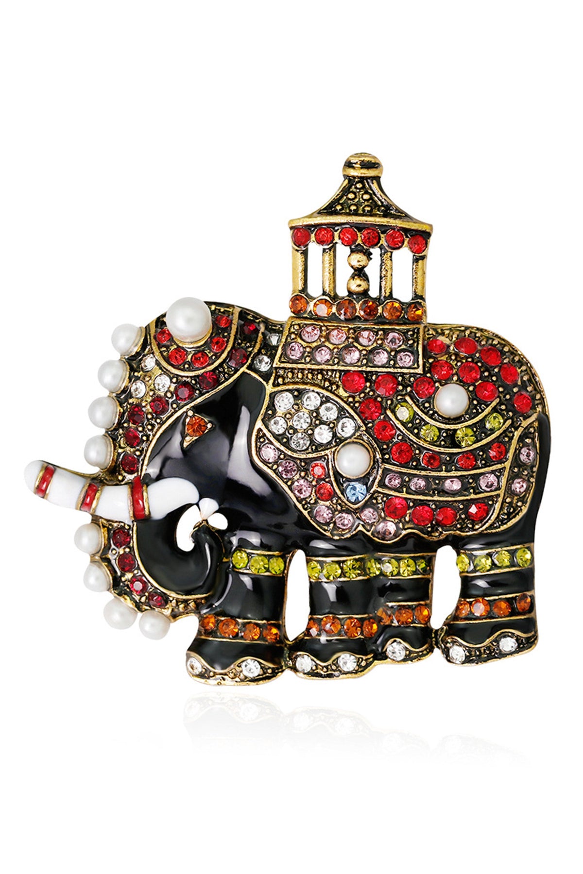 Elephant Rhinestone Brooch PA3367