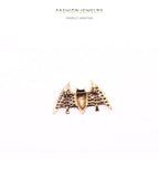 Alloy Rhinestone Bat Brooch PA3372