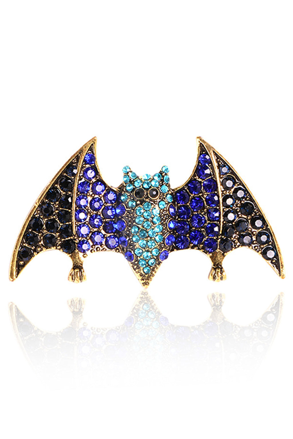 Alloy Rhinestone Bat Brooch PA3372