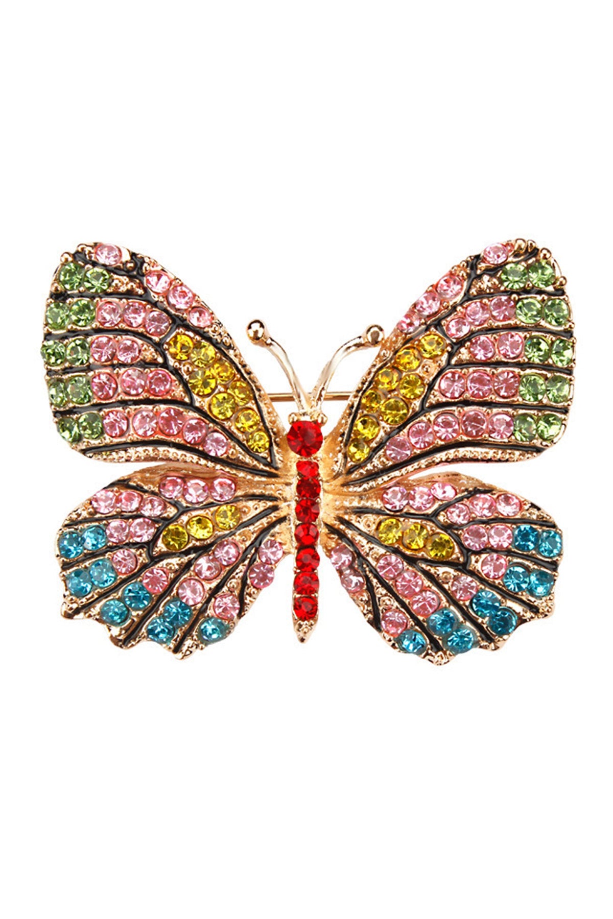 Butterfly Rhinestone Brooch PA3403