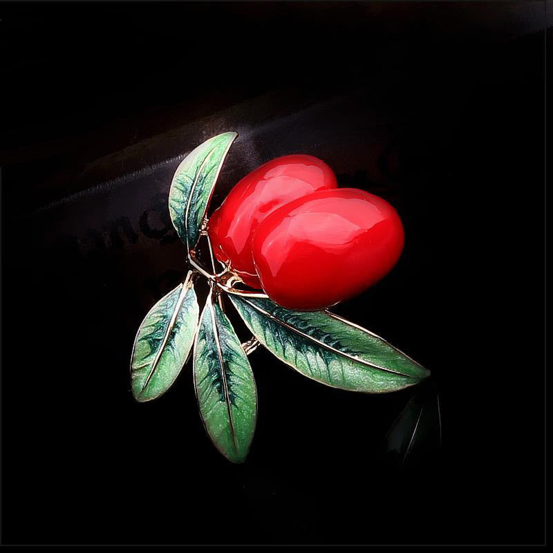 Cherry Alloy Brooch PA3405