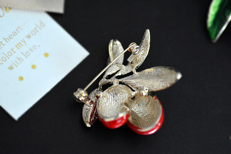 Cherry Alloy Brooch PA3405