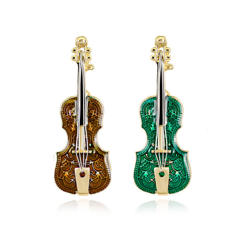 Guitar Rhinestone Brooch PA3412