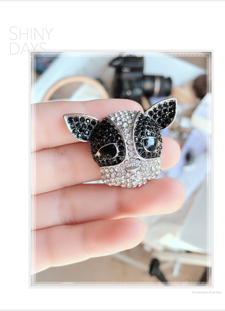 Alloy Crystal Puppy Brooch PA3425