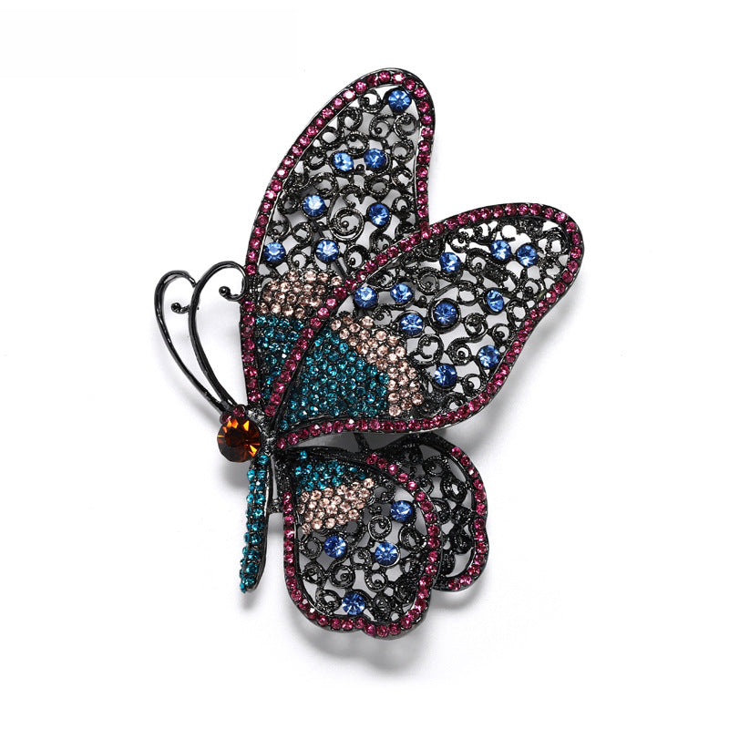 Butterfly Rhinestone Brooch PA3429