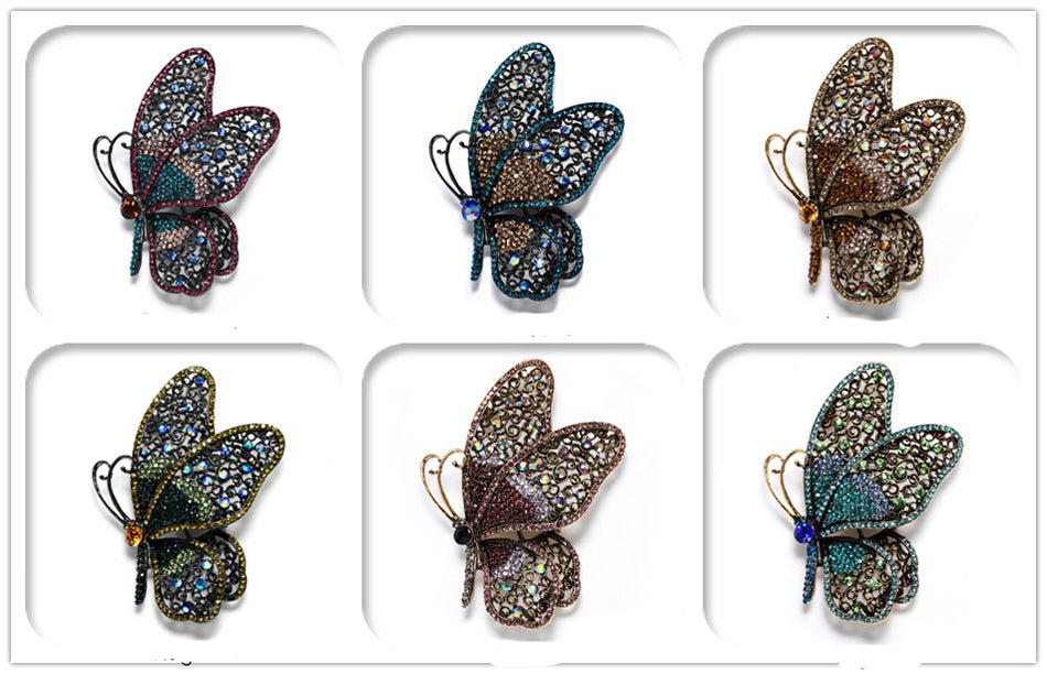 Butterfly Rhinestone Brooch PA3429