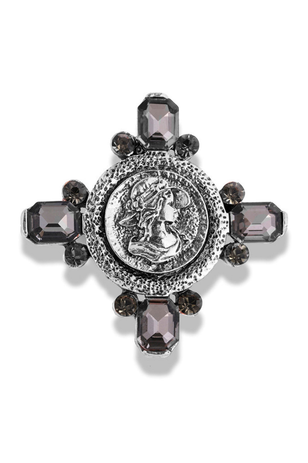 Baroque Relief Cross Brooch PA3438