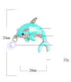 Dolphin Alloy Brooch PA3440