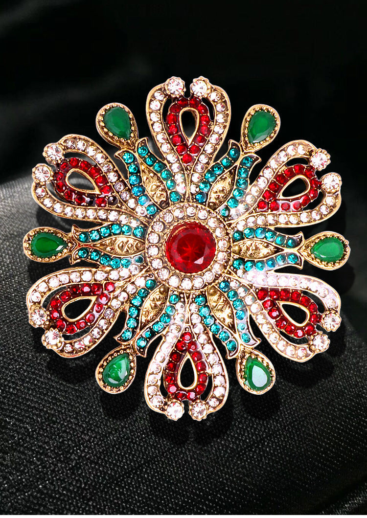 Flower Rhinestone Brooch PA3451 - view 2