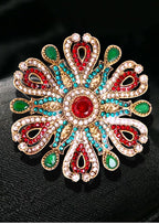 Flower Rhinestone Brooch PA3451 - view 2