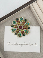 Flower Rhinestone Brooch PA3451 - view 3