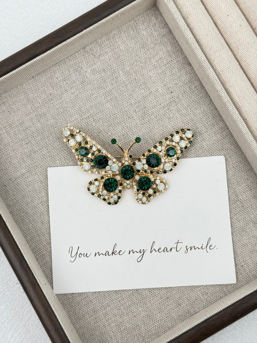 Butterfly Rhinestone Brooch PA3452