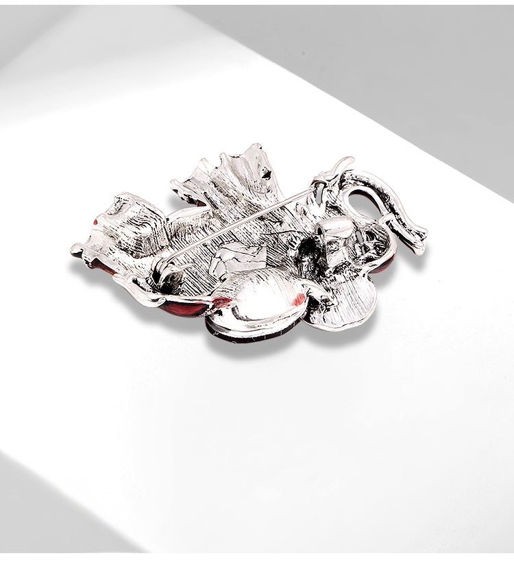 Elephant Alloy Brooch PA3453