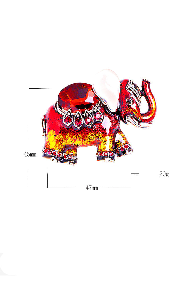 Elephant Alloy Brooch PA3453